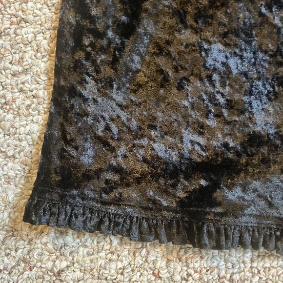 Brett Alexander Womens Crushed Velvet Babydoll Dress Size 14 Black Whimsigoth - Picture 3 of 8